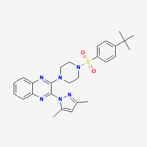 2-{4-[(4-tert-butylphenyl)sulfonyl]piperazin-1-yl}-3-(3,5-dimethyl-1H-pyrazol-1-yl)quinoxaline