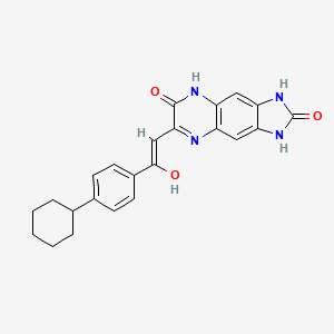 molecular formula C23H22N4O3 B11428034 (7E)-7-[2-(4-cyclohexylphenyl)-2-oxoethylidene]-7,8-dihydro-1H-imidazo[4,5-g]quinoxaline-2,6(3H,5H)-dione 