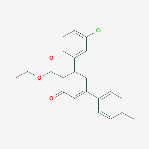 Ethyl 6-(3-chlorophenyl)-4-(4-methylphenyl)-2-oxocyclohex-3-ene-1-carboxylate