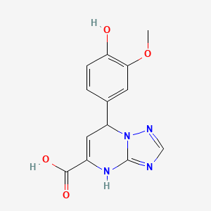 7-(4-Hydroxy-3-methoxyphenyl)-4,7-dihydro[1,2,4]triazolo[1,5-a]pyrimidine-5-carboxylic acid