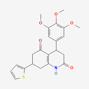 7-(thiophen-2-yl)-4-(3,4,5-trimethoxyphenyl)-4,6,7,8-tetrahydroquinoline-2,5(1H,3H)-dione