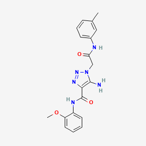 molecular formula C19H20N6O3 B11428088 5-amino-N-(2-methoxyphenyl)-1-{[(3-methylphenyl)carbamoyl]methyl}-1H-1,2,3-triazole-4-carboxamide 