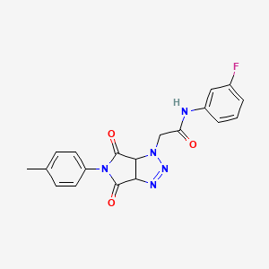 molecular formula C19H16FN5O3 B11428107 N-(3-fluorophenyl)-2-[5-(4-methylphenyl)-4,6-dioxo-4,5,6,6a-tetrahydropyrrolo[3,4-d][1,2,3]triazol-1(3aH)-yl]acetamide 