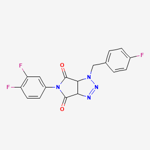 molecular formula C17H11F3N4O2 B11428124 5-(3,4-difluorophenyl)-1-(4-fluorobenzyl)-3a,6a-dihydropyrrolo[3,4-d][1,2,3]triazole-4,6(1H,5H)-dione 