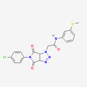 2-[5-(4-chlorophenyl)-4,6-dioxo-4,5,6,6a-tetrahydropyrrolo[3,4-d][1,2,3]triazol-1(3aH)-yl]-N-[3-(methylsulfanyl)phenyl]acetamide