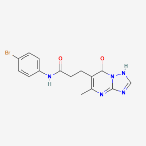 molecular formula C15H14BrN5O2 B11428168 N-(4-bromophenyl)-3-(7-hydroxy-5-methyl[1,2,4]triazolo[1,5-a]pyrimidin-6-yl)propanamide 