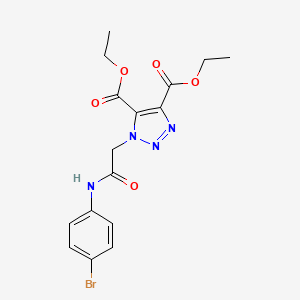 molecular formula C16H17BrN4O5 B11428200 diethyl 1-{2-[(4-bromophenyl)amino]-2-oxoethyl}-1H-1,2,3-triazole-4,5-dicarboxylate 