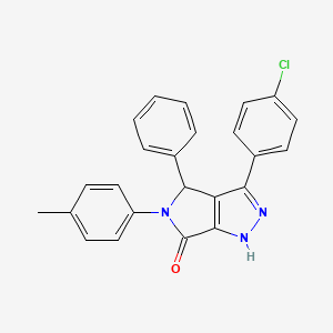 3-(4-chlorophenyl)-5-(4-methylphenyl)-4-phenyl-4,5-dihydropyrrolo[3,4-c]pyrazol-6(1H)-one