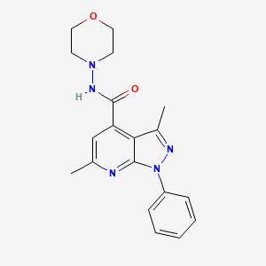 3,6-dimethyl-N-(morpholin-4-yl)-1-phenyl-1H-pyrazolo[3,4-b]pyridine-4-carboxamide