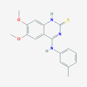 6,7-Dimethoxy-4-[(3-methylphenyl)amino]-1,2-dihydroquinazoline-2-thione