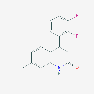 molecular formula C17H15F2NO B11428253 4-(2,3-difluorophenyl)-7,8-dimethyl-3,4-dihydroquinolin-2(1H)-one 