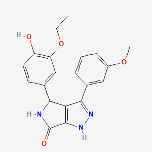 molecular formula C20H19N3O4 B11428293 4-(3-ethoxy-4-hydroxyphenyl)-3-(3-methoxyphenyl)-4,5-dihydropyrrolo[3,4-c]pyrazol-6(1H)-one 