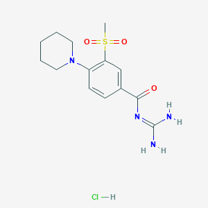 molecular formula C14H21ClN4O3S B114283 3-Methylsulfonyl-4-piperidin-1-ylbenzoyl guanidine CAS No. 141923-47-9
