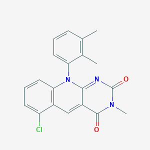 molecular formula C20H16ClN3O2 B11428314 6-chloro-10-(2,3-dimethylphenyl)-3-methylpyrimido[4,5-b]quinoline-2,4(3H,10H)-dione 