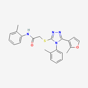 2-{[5-(2-methylfuran-3-yl)-4-(2-methylphenyl)-4H-1,2,4-triazol-3-yl]sulfanyl}-N-(2-methylphenyl)acetamide