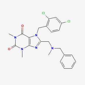 8-{[benzyl(methyl)amino]methyl}-7-[(2,4-dichlorophenyl)methyl]-1,3-dimethyl-2,3,6,7-tetrahydro-1H-purine-2,6-dione