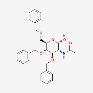 B1142834 2-(Acetylamino)-2-deoxy-3,4,6-tris-O-(phenylmethyl)-alpha-D-glucopyranose CAS No. 121123-45-3