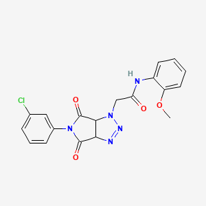 2-[5-(3-chlorophenyl)-4,6-dioxo-4,5,6,6a-tetrahydropyrrolo[3,4-d][1,2,3]triazol-1(3aH)-yl]-N-(2-methoxyphenyl)acetamide