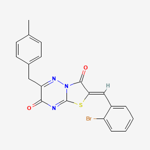 (2Z)-2-(2-bromobenzylidene)-6-(4-methylbenzyl)-7H-[1,3]thiazolo[3,2-b][1,2,4]triazine-3,7(2H)-dione