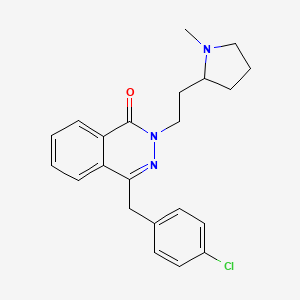 B1142848 4-[(4-Chlorophenyl)methyl]-2-[2-(1-methylpyrrolidin-2-YL)ethyl]phthalazin-1-one CAS No. 117078-70-3