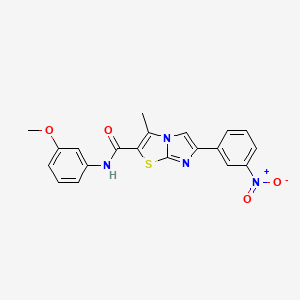 N-(3-methoxyphenyl)-3-methyl-6-(3-nitrophenyl)imidazo[2,1-b][1,3]thiazole-2-carboxamide