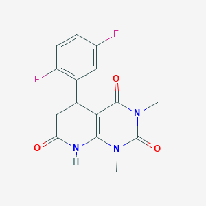 molecular formula C15H13F2N3O3 B11428482 5-(2,5-difluorophenyl)-1,3-dimethyl-5,8-dihydropyrido[2,3-d]pyrimidine-2,4,7(1H,3H,6H)-trione 