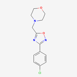 molecular formula C13H14ClN3O2 B11428509 4-{[3-(4-Chlorophenyl)-1,2,4-oxadiazol-5-yl]methyl}morpholine 