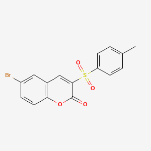 molecular formula C16H11BrO4S B11428587 6-bromo-3-[(4-methylphenyl)sulfonyl]-2H-chromen-2-one 