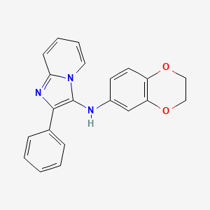 molecular formula C21H17N3O2 B11428627 N-(2,3-dihydro-1,4-benzodioxin-6-yl)-2-phenylimidazo[1,2-a]pyridin-3-amine 