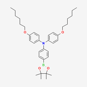 B1142867 N,N-Bis (4-(Hexyloxy) Phenyl)Amine-4-Pinacol ester CAS No. 1221821-41-5