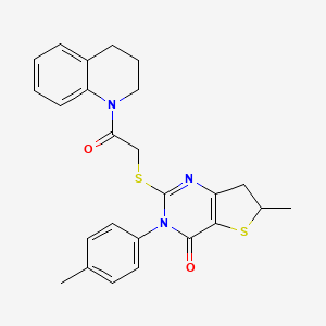 2-((2-(3,4-dihydroquinolin-1(2H)-yl)-2-oxoethyl)thio)-6-methyl-3-(p-tolyl)-6,7-dihydrothieno[3,2-d]pyrimidin-4(3H)-one