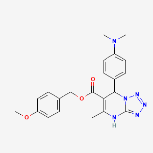 molecular formula C22H24N6O3 B11428681 4-Methoxybenzyl 7-[4-(dimethylamino)phenyl]-5-methyl-4,7-dihydrotetrazolo[1,5-a]pyrimidine-6-carboxylate 