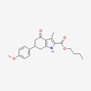 butyl 6-(4-methoxyphenyl)-3-methyl-4-oxo-4,5,6,7-tetrahydro-1H-indole-2-carboxylate