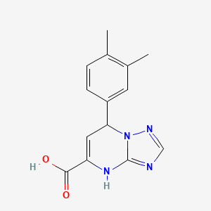 molecular formula C14H14N4O2 B11428729 7-(3,4-Dimethylphenyl)-4,7-dihydro[1,2,4]triazolo[1,5-a]pyrimidine-5-carboxylic acid 