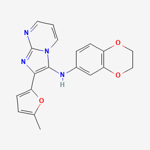 N-(2,3-dihydro-1,4-benzodioxin-6-yl)-2-(5-methylfuran-2-yl)imidazo[1,2-a]pyrimidin-3-amine