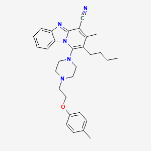 molecular formula C30H35N5O B11428790 2-Butyl-3-methyl-1-{4-[2-(4-methylphenoxy)ethyl]piperazin-1-yl}pyrido[1,2-a]benzimidazole-4-carbonitrile 