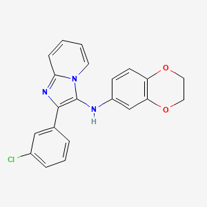 2-(3-chlorophenyl)-N-(2,3-dihydro-1,4-benzodioxin-6-yl)imidazo[1,2-a]pyridin-3-amine