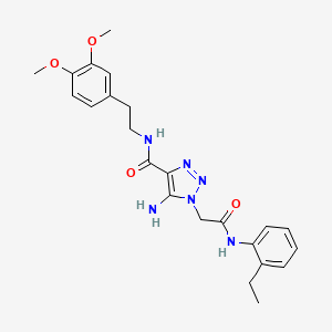 5-amino-N-(3,4-dimethoxyphenethyl)-1-(2-((2-ethylphenyl)amino)-2-oxoethyl)-1H-1,2,3-triazole-4-carboxamide