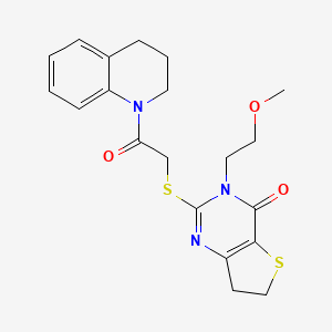 2-((2-(3,4-dihydroquinolin-1(2H)-yl)-2-oxoethyl)thio)-3-(2-methoxyethyl)-6,7-dihydrothieno[3,2-d]pyrimidin-4(3H)-one