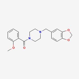 [4-(1,3-Benzodioxol-5-ylmethyl)piperazin-1-yl]-(2-methoxyphenyl)methanone