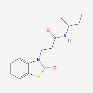 molecular formula C14H18N2O2S B11428812 N-(sec-butyl)-3-(2-oxobenzo[d]thiazol-3(2H)-yl)propanamide 