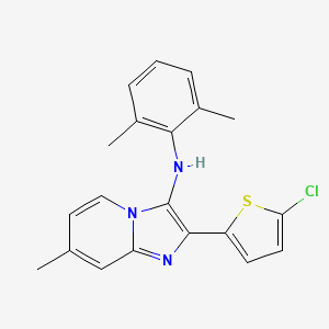 molecular formula C20H18ClN3S B11428843 2-(5-chlorothiophen-2-yl)-N-(2,6-dimethylphenyl)-7-methylimidazo[1,2-a]pyridin-3-amine 