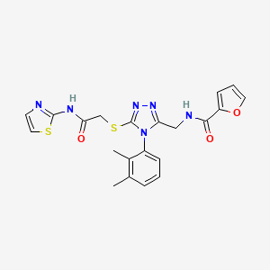 N-((4-(2,3-dimethylphenyl)-5-((2-oxo-2-(thiazol-2-ylamino)ethyl)thio)-4H-1,2,4-triazol-3-yl)methyl)furan-2-carboxamide