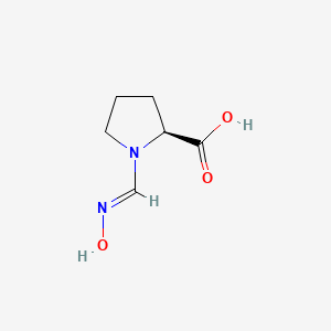 molecular formula C6H10N2O3 B1142886 (S)-1-((Hydroxyimino)methyl)pyrrolidine-2-carboxylic acid CAS No. 173243-90-8