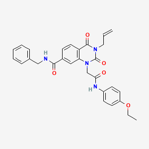 N-benzyl-1-[2-(4-ethoxyanilino)-2-oxoethyl]-2,4-dioxo-3-prop-2-enylquinazoline-7-carboxamide