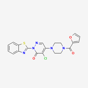 molecular formula C20H16ClN5O3S B11428868 2-(1,3-benzothiazol-2-yl)-4-chloro-5-[4-(furan-2-ylcarbonyl)piperazin-1-yl]pyridazin-3(2H)-one 