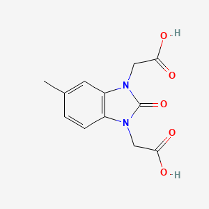 molecular formula C12H12N2O5 B11428897 2,2'-(5-methyl-2-oxo-1H-benzimidazole-1,3(2H)-diyl)diacetic acid 