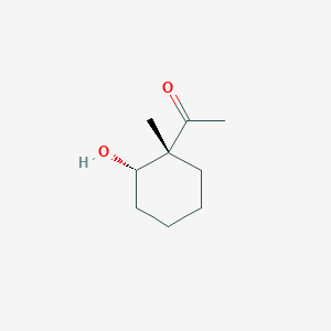 B114289 1-[(1R,2S)-2-Hydroxy-1-methylcyclohexyl]ethanone CAS No. 152589-72-5