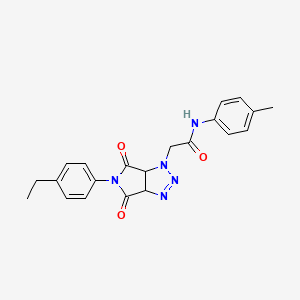 2-[5-(4-ethylphenyl)-4,6-dioxo-4,5,6,6a-tetrahydropyrrolo[3,4-d][1,2,3]triazol-1(3aH)-yl]-N-(4-methylphenyl)acetamide