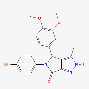 5-(4-bromophenyl)-4-(3,4-dimethoxyphenyl)-3-methyl-4,5-dihydropyrrolo[3,4-c]pyrazol-6(2H)-one